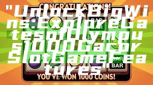"Unlock Big Wins: Explore Gates of Olympus 1000 Gacor Slot Game Features"
